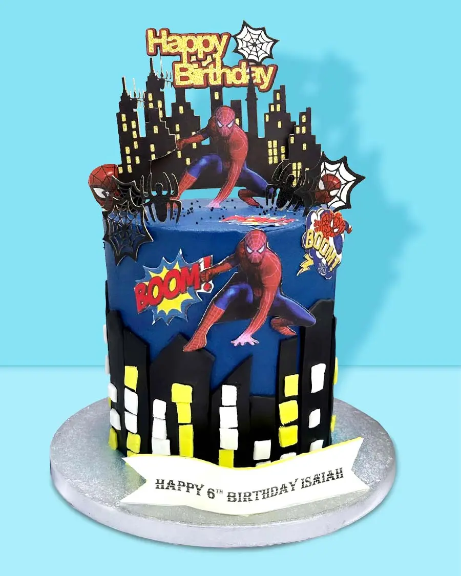 Boys Spiderman birthday cake in London Wembley Harrow
